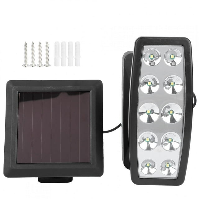 Adjustable 10 LED Chips Solar Powered Induction Wall Light Spotlights