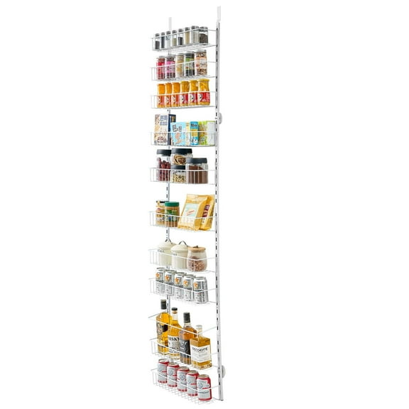 Adjustable 10-Shelf Over Door Organizer - Hanging Storage Rack for Pantry, Kitchen, Bathroom - Sturdy & Easy Install