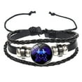 thumbnail image 1 of Adjustable 12 Zodiac Guardian Bracelet - Serene Manifestation Leather Cuff for Constellation Lovers, Glow in the Dark Spiritual Jewelry Gift for Women & Men, 1 of 3