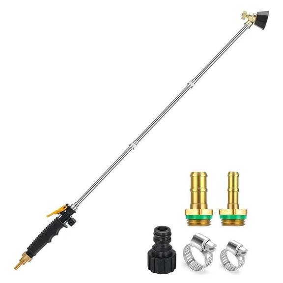 Adjustable 14 Inch & 38 Inch Sprayer Wand for Garden Hose with Enhanced Water Flow and Comfortable Grip Handle