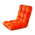 thumbnail image 1 of Adjustable 14-Position Foam Floor Chair, Comfy Chair with Thick Floor Cushion, Back Support for Apartment, Gaming Room, Bedroom, Living Room, Orange, 1 of 5