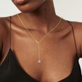 thumbnail image 1 of Adjustable 14k Gold Plated Necklace For Women, Waterproof Hypoallergenic Symbolic Everyday Jewelry Gift,Thoughtful Gift For Birthday/Anniversary/Valentine’S Day, 1 of 7