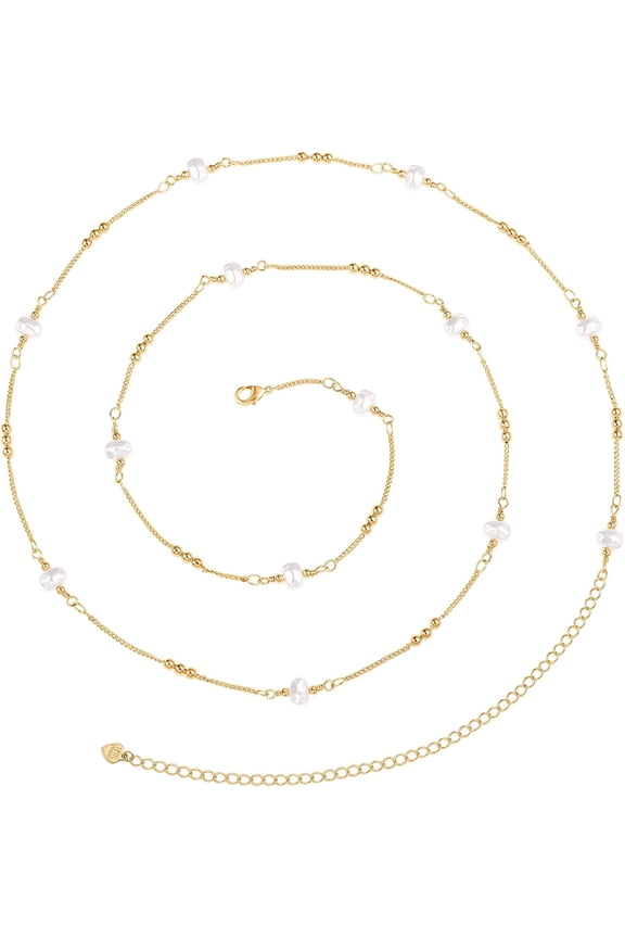 Adjustable 18k Gold Plated Waist Chain, Beach Bikini Body Chain, Handmade Boho Belly Chain