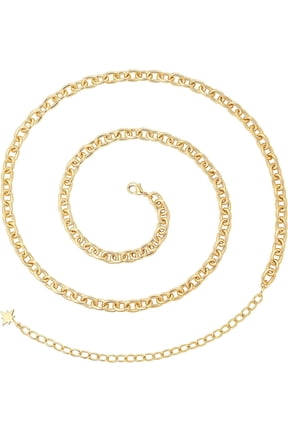 Adjustable 18k Gold Plated Waist Chain, Beach Bikini Body Chain, Handmade Boho Belly Chain