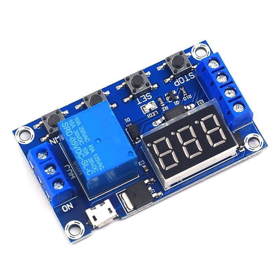 Adjustable 1Channel RelayModule DC6-30V Timer RelayModule Time Delay Circuit OFF/ONSwitch for Automation Clear &Simple