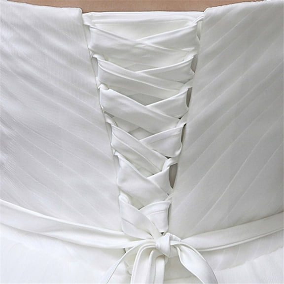 Adjustable 2.8Meter Satined Ribbon Tie Corset Back Tie for Wedding Dress Zipper Replacement Bridal Gowns Accessory