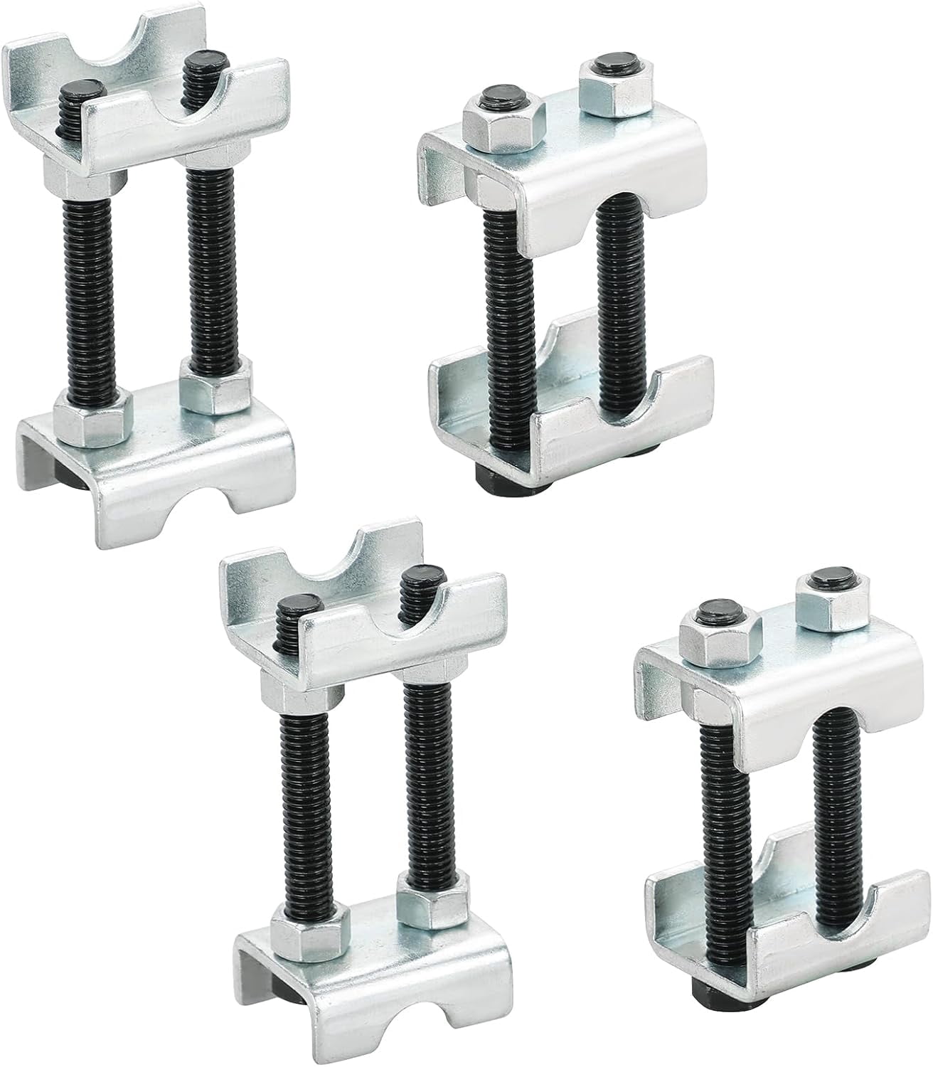 Adjustable 2-Way Coil Spring Spacers 4 Pack, 1”-2” Lift or Lower Spring Compressor Tool, Mini Coil Spring Booster for Car & Truck Shock Absorbers, Automotive Strut Accessories (4)