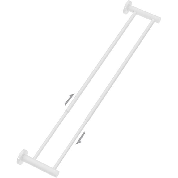 Adjustable 23.6 to 42 Inch Double Bath Towel Bar, ZUEXT White Stainless Steel Towel Holder, Wall Mount Expandable Hand Towel Rod for Bathroom Kitchen Washroom,1" Tube Towel Rail Racks
