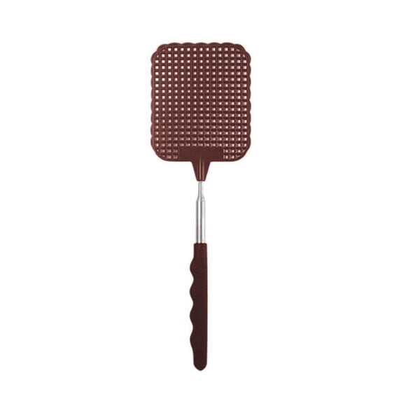 Adjustable 26-73cm Fly Swatter with Steel Frame and PP PVC Handle for Indoor Outdoor Use