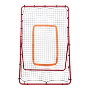 Adjustable 3.6x5.8 Ft Volleyball Rebounder Net with 4-Angle System for Lacrosse & Tennis Training, Backyard Practice Equipment Red