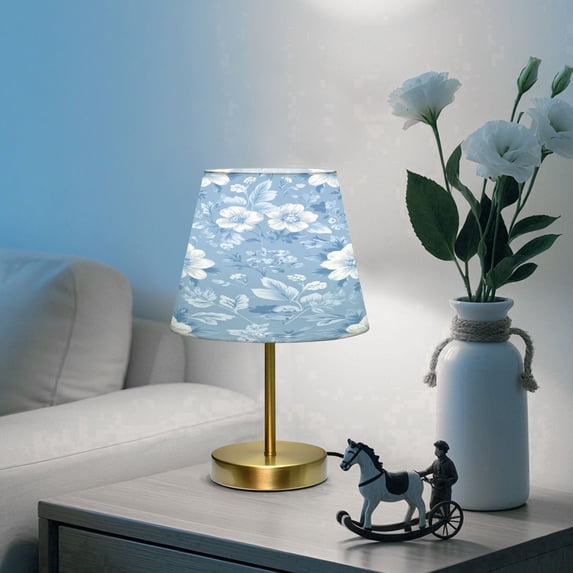 Adjustable 3-Color Light Desk Light Vintage Bronze Table Lamp For Bedroom Office Living Room Light Blue Background