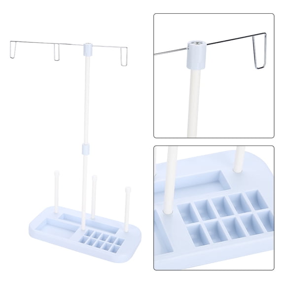 Adjustable 3 Cone Embroidery Thread Spool Holder Stand for Sewing Machine 7.87x4.33x14.17 Inches