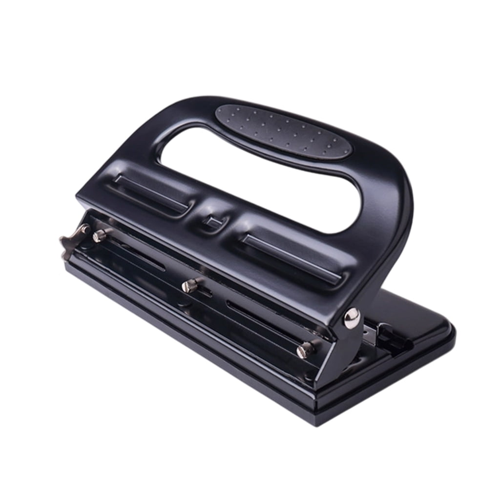 Adjustable 3 Hole Punches 30 Sheets Capacity Ergonomic Grip Hole Puncher Heavy Duty Labor Saving Hole Punches for Office