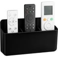 thumbnail image 1 of Adjustable 3-Slot Remote Control Holder Wall Mount, Self Adhesive Black Plastic Bedside Remote Caddy Box for Bed, TV Controller Holder for Table, Marker Holder, Pencil Cup, 1 of 7