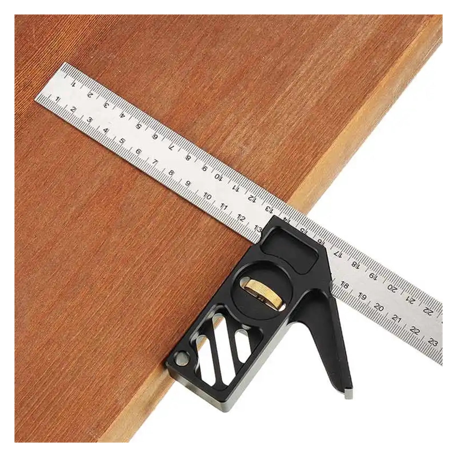 Convenient Ruller Adjustable 300mm Ruler Positioning Block Gauge 45 90 Angle Line Marking ...