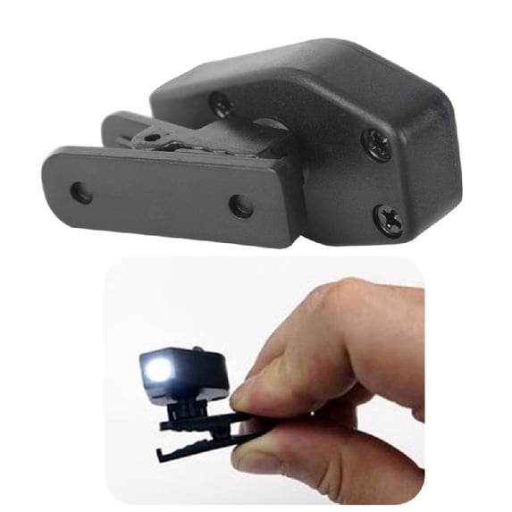 Adjustable 360-Degree Clip-On Reading Light with LED for Glasses Portable ABS Plastic