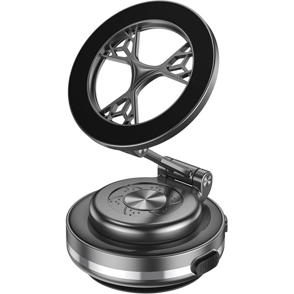 Adjustable 360° Rotation Electric Suction Cup Car Phone Holder - Magnetic, Ultra-Light, Compact, Universal Bracket for Smartphones-Grey