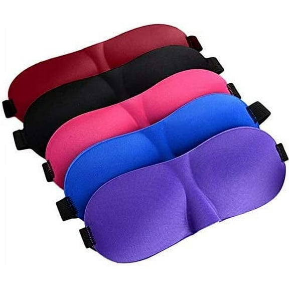 Adjustable 3D Contoured Eye Masks for Sleeping Light Block, Shift Work, Naps, Night Blindfold Eyeshade for Men and Women Full Night's Sleep, Soft Contoured Sleep Mask PINK