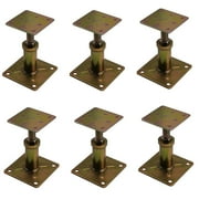 Adjustable 4 1/3 - 7 House Floor Jacks Mini Screw Post Pole for Leveling, Galvanized, 6 Pack