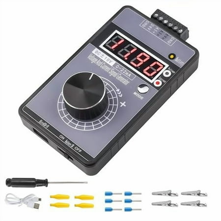 Adjustable 4-20mA Signal Generator Current Voltage Analog Simulator 0-10V/0-22mA Signal Sources for Value Adjusting PLC Controller Panel LED Testing Calibration$$Electrical