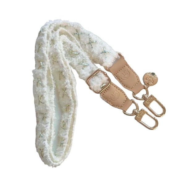 Adjustable 4.9ft Plush Phone Lanyard with Slide Buckle, Wide Comfort Strap & 2 Metal Hooks , Anti-Loss Neck Strap for Travel, Work, Winter Fashion,Blue