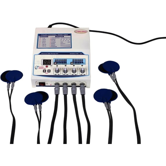 Adjustable 4 Channel Electrotherapy Home & Personal Use Physical Pulse Massager With Accessories Pads