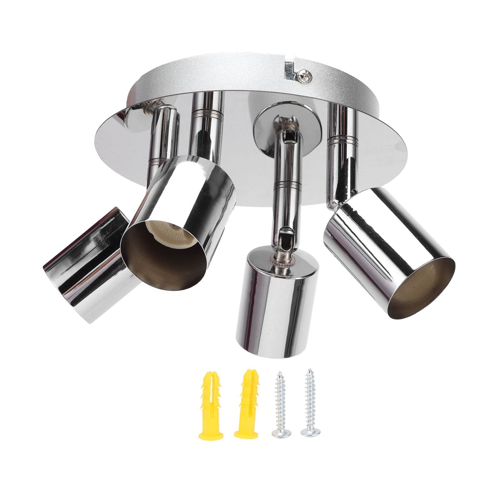 Adjustable 4-Head GU10 Lamp Holder Ceiling Light Base, Perfect for Bedrooms and Kitchens, Compatible with 85-265V