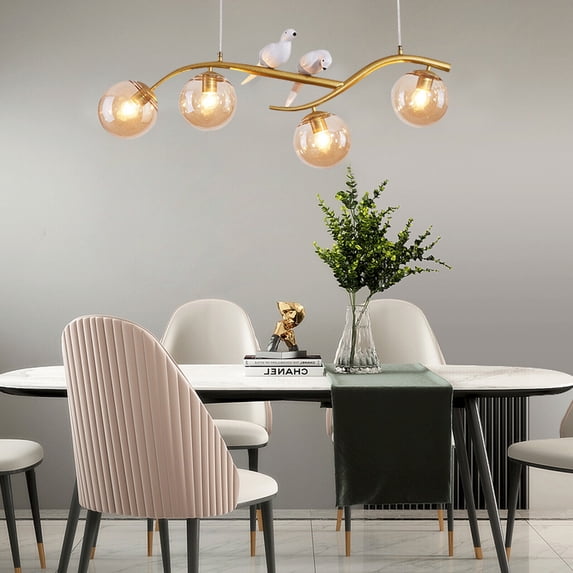 Adjustable 4-Light Double-Birds Chandeliers Modern Ceiling Fixtures Pendant Lamp