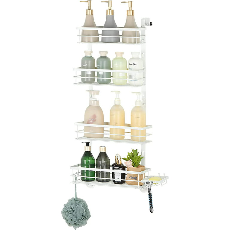 melos Over The Door Shower Caddy, 4 Tier 29inch Height Adjustable over the  door shower organizer Hanging Bathroom Shelf with Soap Holder, No Drilling,  Black - Yahoo Shopping