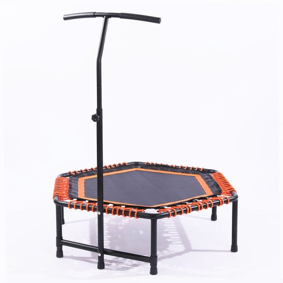 Adjustable 48" Mini Rebounder  Stable Quiet Bungee Trampoline