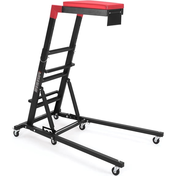 Adjustable 49-69 In Topside Engine Creeper 400 lb Capacity Foldable with 6 Swivel Casters