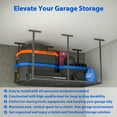 Adjustable 4x6ft Heavy Duty Black Metal Garage Ceiling Storage Rack