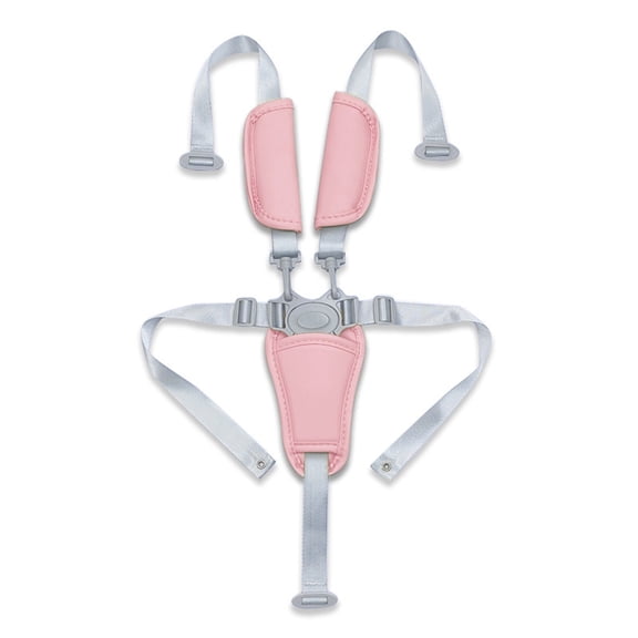 Adjustable 5 Point Safety Harness for High Chairs Strollers PU Leather Padding Baby Feeding Seat Accessory