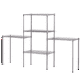 thumbnail image 1 of Adjustable 5-Shelf Storage Rack, Heavy Duty 550lbs, Tool-Free Assembly, Silver, 1 of 7