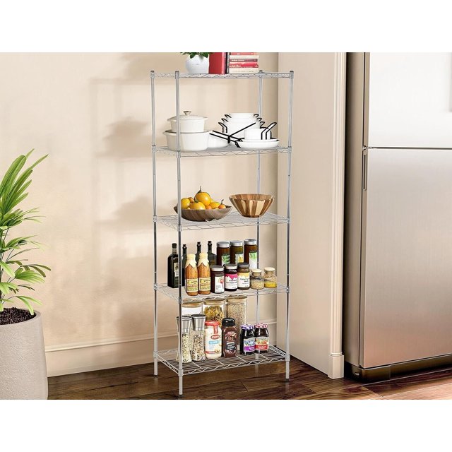 Adjustable 5Tier Metal Wire Shelving Unit NSF Certified Utility