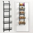 thumbnail image 1 of Adjustable 5-Tier Over the Door Pantry Organizer, Spice Rack, Narrow Hanging Shelf for Kitchen Storage and Organization, 1 of 6