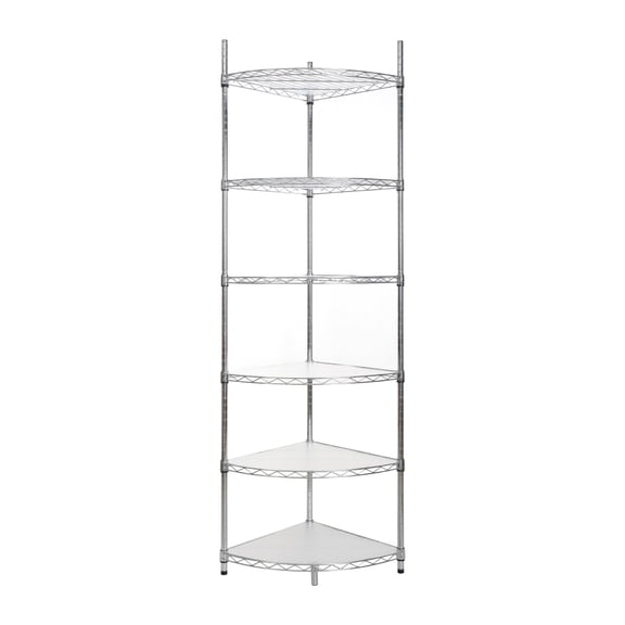 Adjustable 6 Tier Triangle Corner Metal Wire Shelving Storage Rack