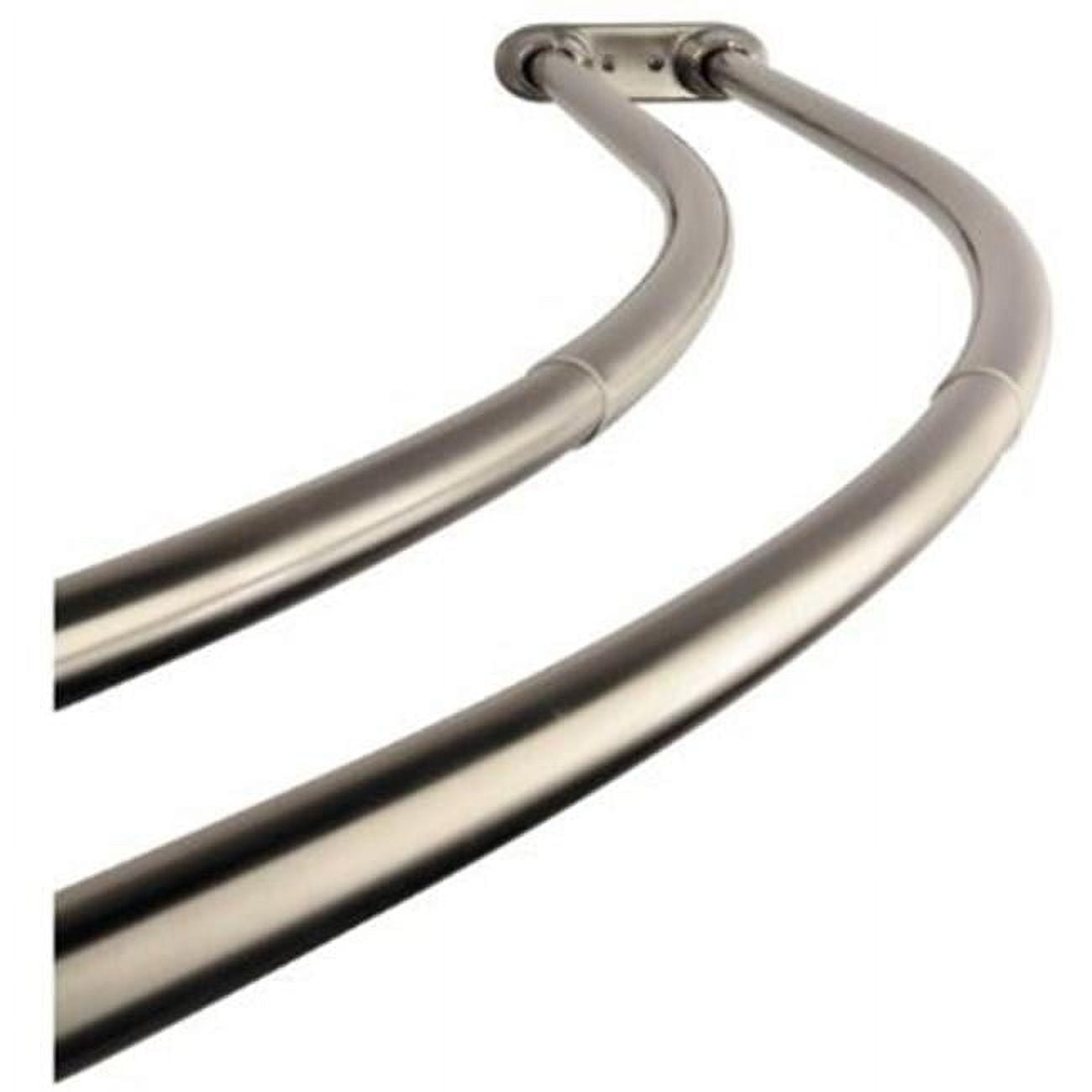 Adjustable - 60 in. -72 in. - Double Curved Stainless Steel Shower ...
