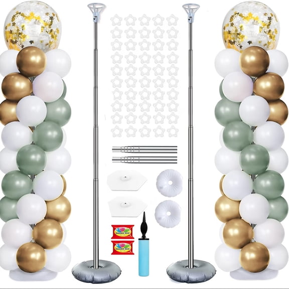 Adjustable 7FT Balloon Column Stand Set of 2 for Party Decor