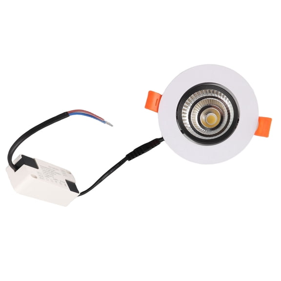 Adjustable 7W LED Recessed Light, 75mm Hole, Cool White 6000K, Safe Reliable For Home Use