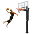 thumbnail image 1 of Adjustable 8-10ft In-Ground Basketball Hoop – 55" Tempered Glass Backboard – Rust-Resistant, Stable Outdoor Goal System – Perfect for Backyard, Driveway, or Court, 1 of 7