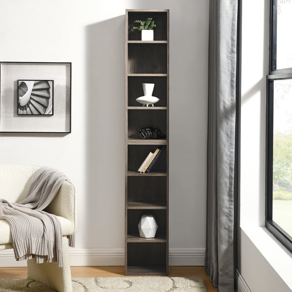 Adjustable 8-Layer - CD DVD and Book Display - Home Office Decor - Strong and Easy-to-maintain Bookcase