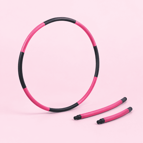 Adjustable 8-Section 2lb Detachable Fitness Weighted Hoop for Adults and