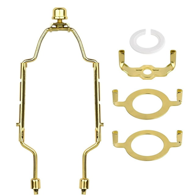 Adjustable 8" to 10" Lamp Harp Kit with 3/8 Standard Saddle,E14 E26 E27
