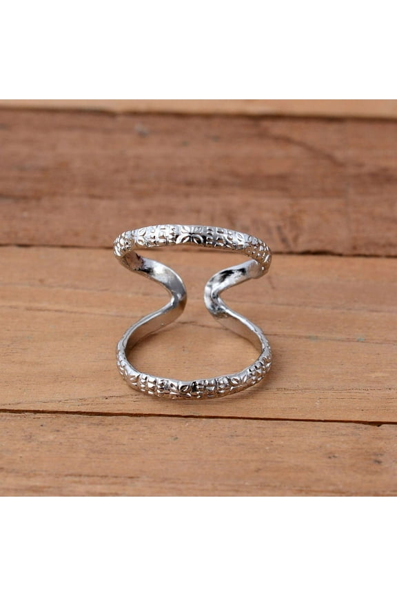 Adjustable 925 Silver Knuckle Ring – Arthritis Splint for RA, EDS, DIP – Handmade Therapy Ring