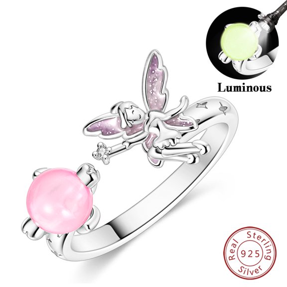 Adjustable 925 Sterling Silver Open Rings for Women - Mermaid, Dragon, Sunflower, Tulip & More - Engagement Jewelry