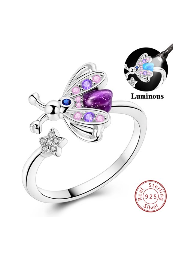 Adjustable 925 Sterling Silver Open Rings for Women - Mermaid, Dragon, Sunflower, Tulip & More - Engagement Jewelry