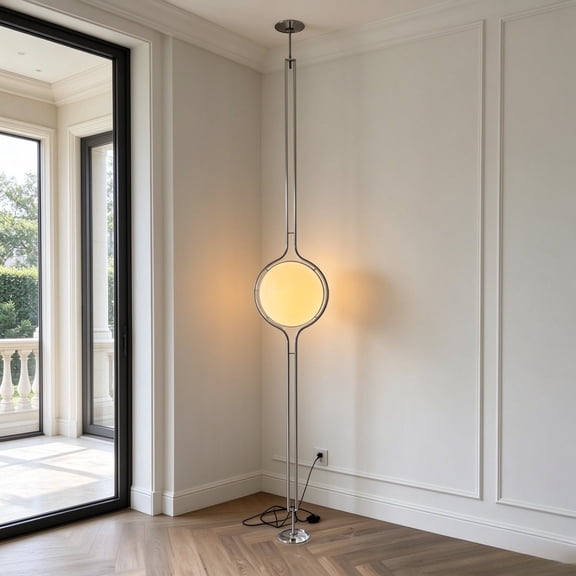 Adjustable 98"-110" Premium Stainless Steel Floor to Ceiling Lamp,No Drill,3 Color
