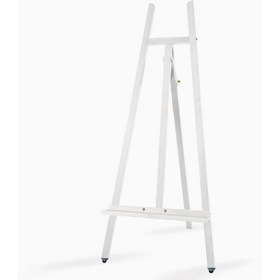 Adjustable A-Frame Wooden Display Easel for Canvases up to 90 Inches White