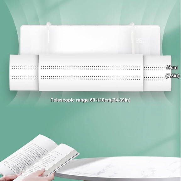 Adjustable AC Deflector – Wall-Mounted Air Conditioner Wind Shield, No-Drill Installation, 60-110cm Adjustable Length
